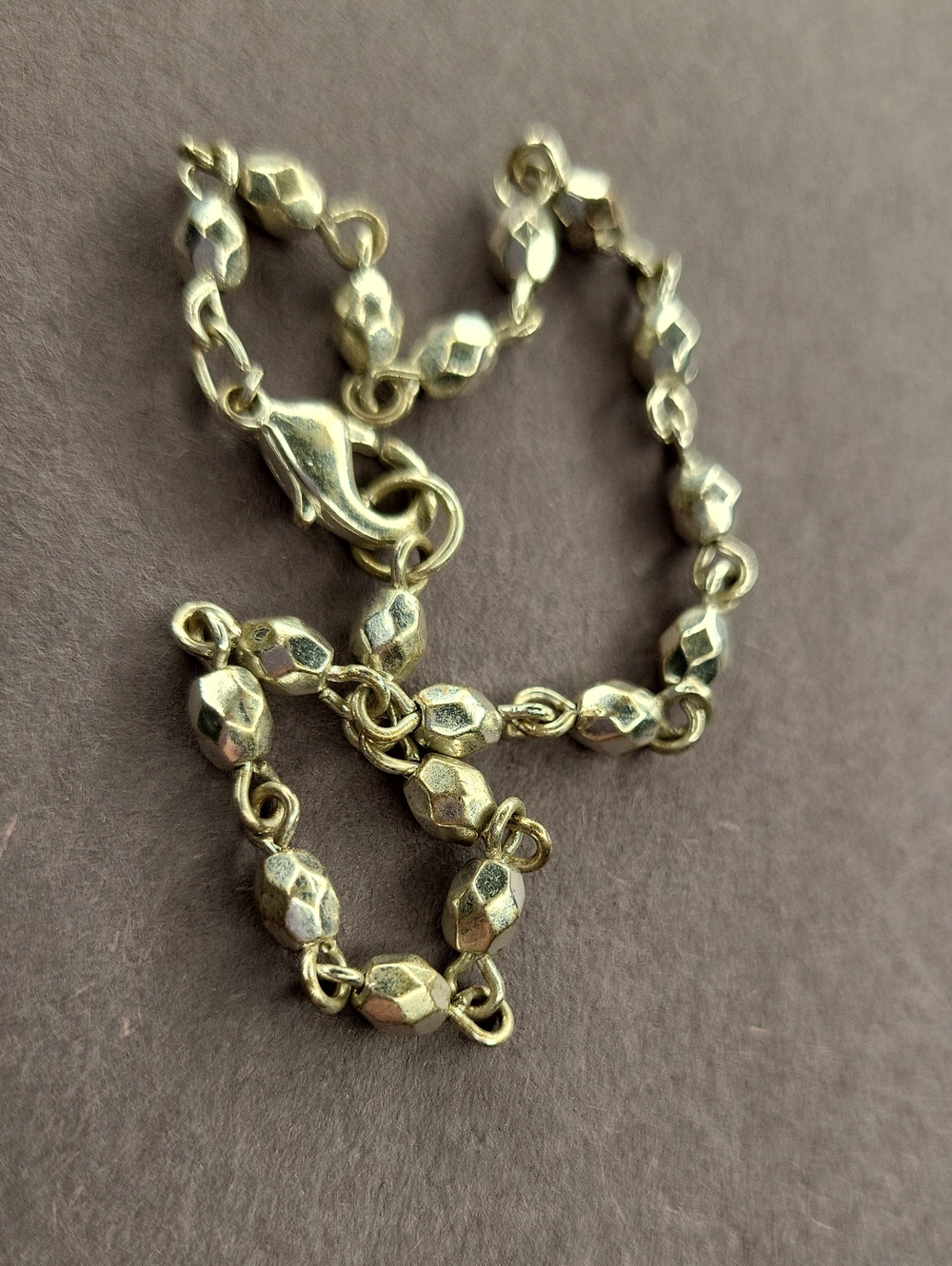 Faceted Bead Link Bracelet